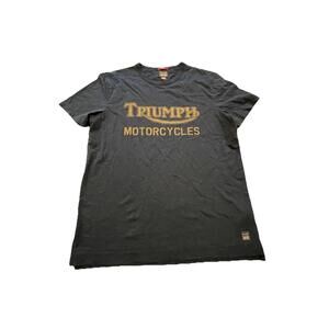 Triumph Motorcycles T-Shirt Mens L Black Racing H94